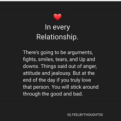 a quote with the words in every relationship