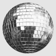 a shiny disco ball on a white background