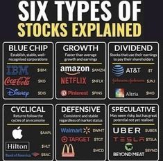 the six types of stocks explain