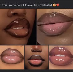 Glossy Lips Makeup, Makeup Tip, Fest Outfits, Makeup For Black Skin, Lip Makeup Tutorial, Brown Skin Makeup, Makeup Help, Lip Combo, Face Makeup Tutorial