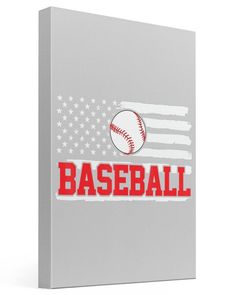 a baseball with the american flag and ball on it is displayed in front of a white background