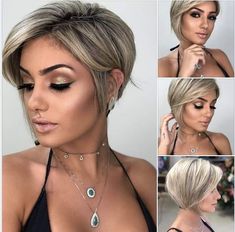 Longer Pixie Haircut, Bob Haircut With Bangs, Hair Pixie, Hairdos For Short Hair, Short Bob Haircuts, Penteado Cabelo Curto, Short Hairstyle, Short Hair Haircuts, Cut My Hair