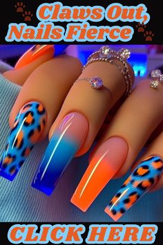 Unleash your inner wild side with these fierce and fashionable animal print nail designs. Think zebra stripes, leopard spots, and snakeskin chic for a look that roars.nailart,nails,naildesigns,nailinspo,manicure,beauty,fashion,style,gelnails ,acrylic nails,nailartdesigns,geometricnails,floralnails,frenchmanicure,ombrénails ,marblenails,summer nails,winternails,holidaynails,weddingnails,valentinesnails ,rednails,pinknails,bluenails,nudenails,blacknails,springnails 70s Inspired Nails Acrylic, Cartoon Nails Art, New Nail Trends 2024 Summer, Neon Animal Print Nails, Red Fall Nail Designs, Fashion Nails Classy, Baddie Nail Designs, Leopard Nail Art Designs, Animal Print Nail Designs