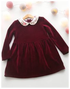 Girls velvet dress made of 80% cotton. Long sleeve.  Please contact me for burgundy, which size you need. Velvet Christmas Dress Toddler, Baby Girl Winter Dress, White Baptism Dress, Girls Velvet Dress, First Birthday Dress, Girls Winter Dresses, Christmas Dress Baby, First Birthday Dresses, Dress Baby Girl