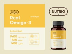 the label for nutrio real omega - 3