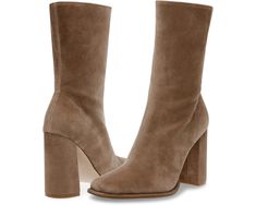 Steve Madden Lockwood | Zappos.com Trendy Wide Calf Mid-calf Heeled Boots, Chic Wide Calf Mid-calf Heeled Boots, Steve Madden Mid Calf Boots, Chic Fitted Mid-calf Boots With Block Heel, Trendy Wide Calf Mid-calf Platform Boots, Cute Winter Shoes, Mid Calf Boots Outfit, Calf Boots Outfit, Cotton Casual Pants