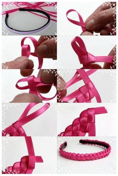 step by step instructions on how to make a ribbon bracelet