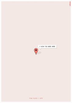 an image of a red pin on a map with the words i wish you were here