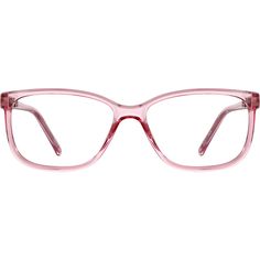 Here is a classic square style that is suitable for men and women. These eyeglasses have a medium-narrow width and are available in glossy vibrant translucent pink or aquamarine blue as well as a more understated matte grey finish. | Zenni Square Prescription Eyeglasses Pink Plastic Big Glasses, Nice Glasses, Rim Design, Brown Square, Zenni Optical, Square Eyeglasses, Kids Glasses, Oval Face Shapes, Oval Face