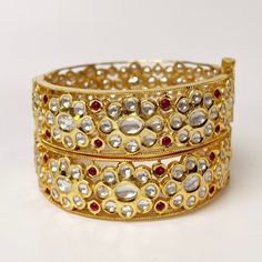 Tyaani-inspired premium Kundan gold plated openable bangle pair/Statement Kada/Kundan Bangles/Bridal Bangle/Indian Wedding/Pakistani/Punjabi Sod as a single Kada Bangles Bridal, Kundan Bangles, Wedding Pakistani, Sabyasachi Jewellery, San Ramon, Pearl Bangle, Bangles Indian, Bridal Bangles, Pakistani Jewelry