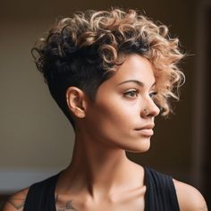 80 Cute Short Curly Haircuts & Hairstyles Trending Right Now Wavy Short Hair Women, Asymmetrical Curly Haircut, Shaved Curly Hair, Cute Short Curly Haircuts, Get Your Curls Back, Short Perm, Short Curly Cuts, Hairstyles Trending, Curly Cut