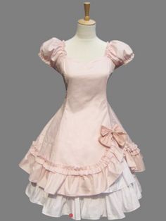 Rok Midi, Vestidos Color Rosa, Light Pink Shorts, Classic Lolita, Online Dress Shopping, Vintage Clothes, One Piece Dress, Lolita Dress, Gothic Lolita