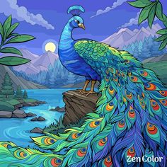 Beautiful Scenery Drawing, Diwali Painting, Art Scenery, Colorful Canvas Art, Interesting Drawings, Illustration Art Kids, Zen Colors, Detailed Coloring Pages, Watercolor Paintings Easy