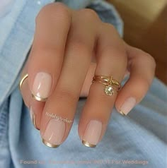 Gold Tip Nails, Sophisticated Nails, Mani Pedi Ideas, French Manicure Designs, Pedi Ideas, French Tip Nail Designs, French Manicure Nails, Stylish Nails Designs