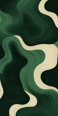 an abstract green and white background with wavy lines