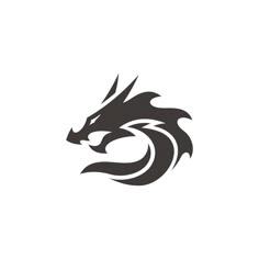 Dragon Simple Design, Dragon Sillouhette, Dragon Symbol Design, Dragon Illustration Design, Logo Naga, Dragon Graphic Design, Dragon Font