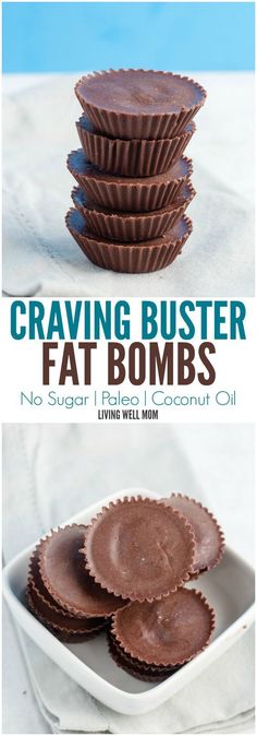 This recipe for Chocolate fat bombs might help you lose weight, boost your metabolism, stop sugar and carb cravings, even improve your mood! Paleo and dairy-free too Stop Sugar, Carb Cravings, Desserts Keto, Postre Keto, Fat Bomb, Low Carb Snack, Keto Pancakes, Brownie Desserts, Fat Bomb Recipe