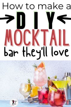 how to make a diy cocktail bar the y'all love with text overlay