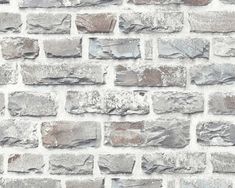 Sample Brick Cottage Deco Wallpaper in Grey/Ivory Brick Cottage, Paintable Wallpaper, Stone Wallpaper, Rustic Stone, Embossed Wallpaper, Brick Wallpaper, Damask Wallpaper, Kitchen Wallpaper, Accent Wallpaper