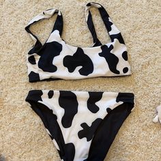 Women’s Bathing Suit Shein Cow Print High Waisted Bottoms Size L - Although I Vary From A Size Small To Large And This Fits Well Never Worn High Waisted Bottoms, Cow Print, Bathing Suit, Womens Swim, Bathing Suits, Cow, Womens Sizes, High Waisted, Women Shopping