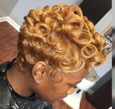 Short Haircuts with Undercuts for Extra Edge Finger Waves Short Hair, Short Hair Images, Short Haircut Styles, Blonde Curly Hair, Pin Curls, Hair Affair