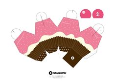 the paper toy is made to look like a pink and brown hand - held fan