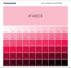 the color palette for ffaad4 is shown in red, pink and black