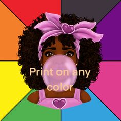 Digital Nature, Downloadable Art, Curly Hair Styles Naturally, Bubble Gum, Naturally Curly