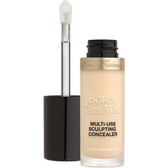 Too Faced Born This Way Super Coverage Multi-Use Sculpting Concealer | Ulta Beauty Born This Way Concealer, Concealer Shades, Natural Skin Tone, The Best Makeup, Concealer Makeup, Liquid Concealer, Formula Cans, Born This Way, Concealer Brush