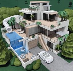 this is an artist's rendering of a modern house