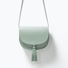 Mint Bag, Zara Bags, Zara Leather, Kelly Bag, Tassel Bag, Leather Messenger Bag, Leather Messenger, Bags And Purses