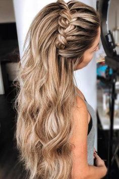 Wedding Hair Styles, Wedding Hair Down, Penteado Cabelo Curto, Braided Hairstyles For Wedding, Braided Hairstyles Easy, Half Up Half Down Hair