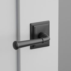 an image of a door handle on a white door