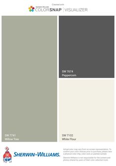 the color scheme for sherylin - williams's paint swatches is shown