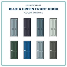 blue and green front door options