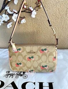 Great shopping ideas for NWT Coach Nolita 19 In Signature Canvas With Strawberry Print CB603, Bags Coach Nolita 19 Strawberry, Coach Strawberry Bag White, Coach Cherry Bag, Coach Cherry Collection, Coach Wallet Strawberry, Coach Nolita 19, Coach Nolita, Nolita 19, Signature Canvas