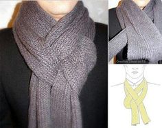 Шарфег Tie Scarf, Scarf Tying, How To Wear Scarves, Scarf Styles, Scarf Shawl, Look Fashion