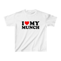 Show off your love for your little munchkin with our "I Love My Munch" Tee! This adorable women's baby tee features a fun and playful 'I Heart My Munch' graphic, making it a delightful addition to any outfit. Show off your love for all things delicious with this funny and stylish shirt. 90s Baby, Stylish Shirt, Funny Baby, Baby Tee, Stylish Shirts, Workout Tee, Personalized Custom, Infant Tees, Funny Shirts