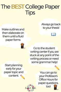 the best college paper tips info sheet