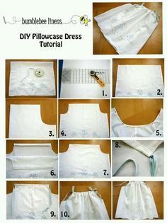 instructions to make a diy pillowcase dress