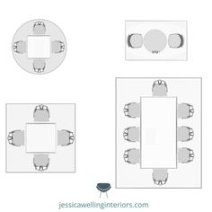 an overhead view of a dining room table and chairs, with the center panel removed