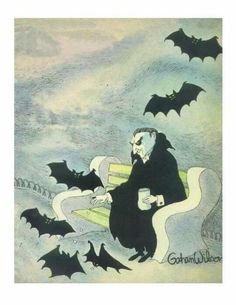 an image of a man sitting on a bench with bats flying around him and the caption reads, sara talas - mcc comps