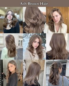 Ash Brown Hair, Ash Brown Hair Girl Light Gray Hair Color Ash Brown, Hair Color Gray Brown, Neutral Ash Hair Color, Light Brown Hair Cool Skin Tone, Taupe Hair Color Brown, Medium Brown Ash Hair Color, Rare Hair Colors Natural, Ice Brown Hair Color, Ash Brown Hair Cool Tone