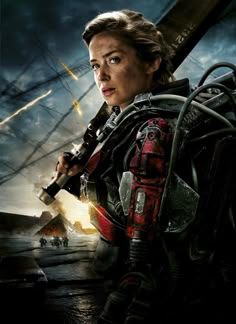 Emily Blunt as Sergeant Rita Vrataski/Full Metal Bitch - Edge of Tomorrow Science Fiction Movies, Kissing Booth, Keys Art, Poster Collection, Movie Wallpapers, Tom Cruise, 8x10 Photo