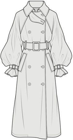 a drawing of a trench coat