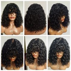 100 percent ready to ship  glueless 12a grade Peruvian human hair in water curly lace top lace Bob wig .full density in  Jet black  with a bleached lace top Super double drawn quality very silky and soft. Very very full👌  It can be straightened washed, no bad smell and no tangling no shedding . Exactly as the picture. Condition is New with tags. Dispatched with Royal Mail signed for Very full density  also available in  12inches Exactly as the picture. Silky soft and last years with proper care Jet Black Curly Wig, Curly Fringe, Bob Wigs, Lace Tops, Human Hair, Lace Top, Hair Care, Wigs, Beauty Book