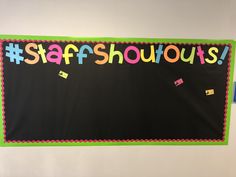 a classroom bulletin board with the words safeshoouts written in colorful letters on it