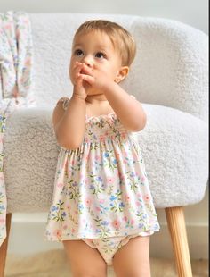 Only the sweetest for your little one. The Garden Floral Smocked Sundress & Bloomer is just perfect for the warmer seasons. Pair it with the matching headband for the perfect outfit! Material 95% Viscose from Bamboo/ 5% Spandex Care Machine Wash Cool. Tumble Dry Low Smocked Sundress, Ballet Party, Creative Candles, Heirloom Gifts, Dino Party, Fairy Parties, Candle Party, Glassware Collection, Dining Accessories