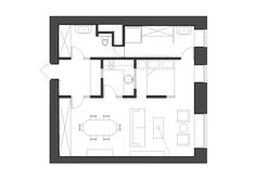 the floor plan for a small apartment