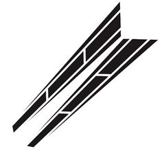 an abstract black and white image of two arrows